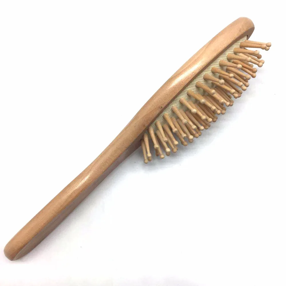 Osaki Brand Massage Paddle Brush Hair Straightening Brush Cushion Wooden Hair Brush