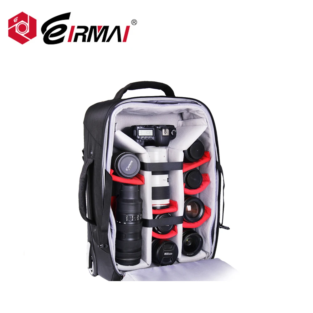 
Waterproof camera backpack rolling camera bag 