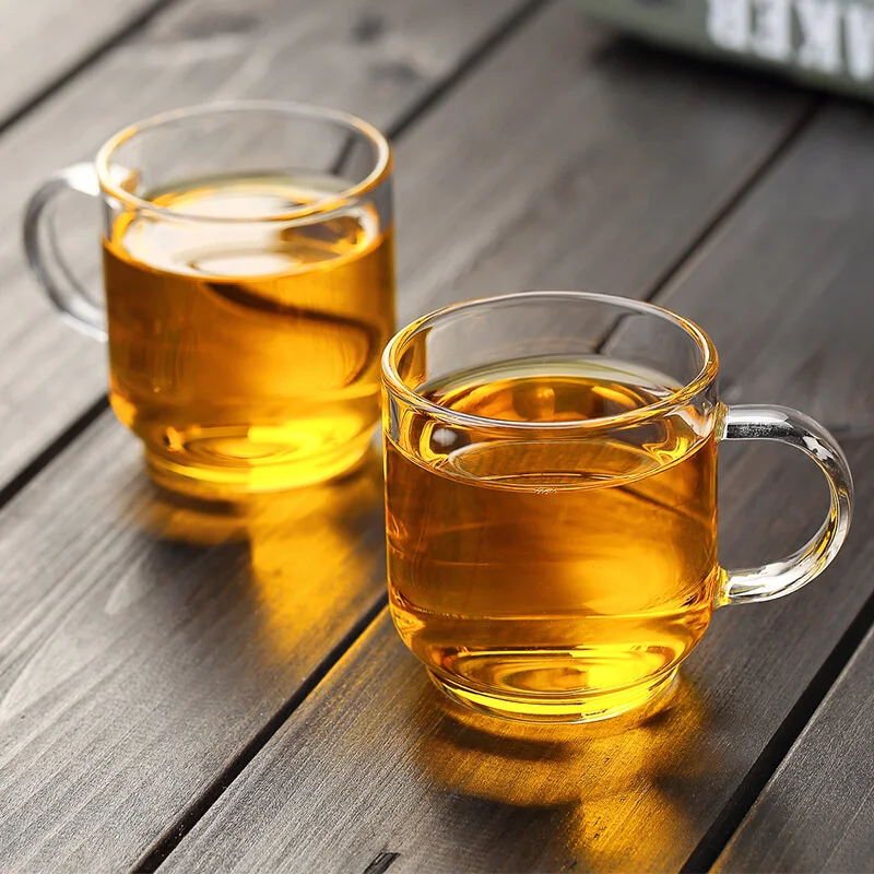
120ml Borosilicate Glass Gongfu Tea Cup with Handle 