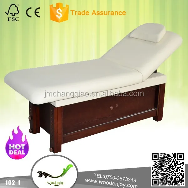 Деревянный Регулируемый массажный стол со спинкой 102 с большим шкафом для хранения