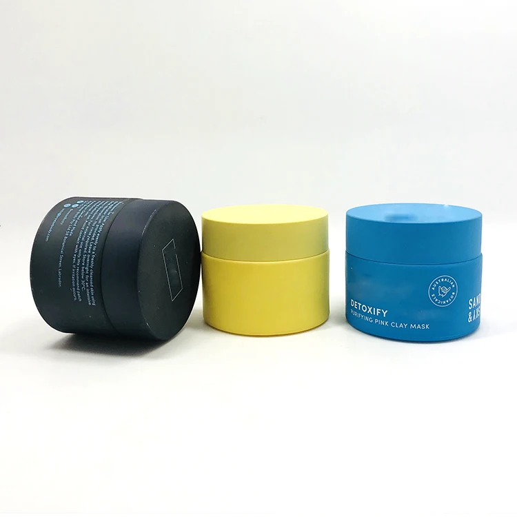 white porcelain glass cosmetic jar 50ml 100ml custom yellow color jar and lid with paper box