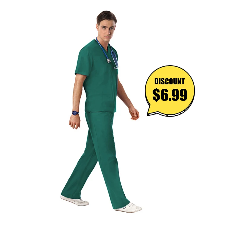 
Wholesale V neck unisex hospital uniform medical scrubs for men and women 