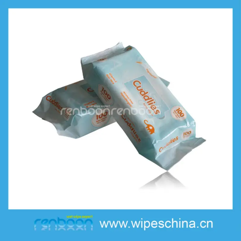 
Biodegradable alcohol free natural antibacterial moist towelette napkin wet towel wet wipe 