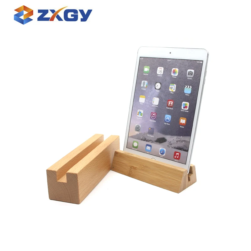 Natural Unfinished Wooden Menu Holder Base For Displaying