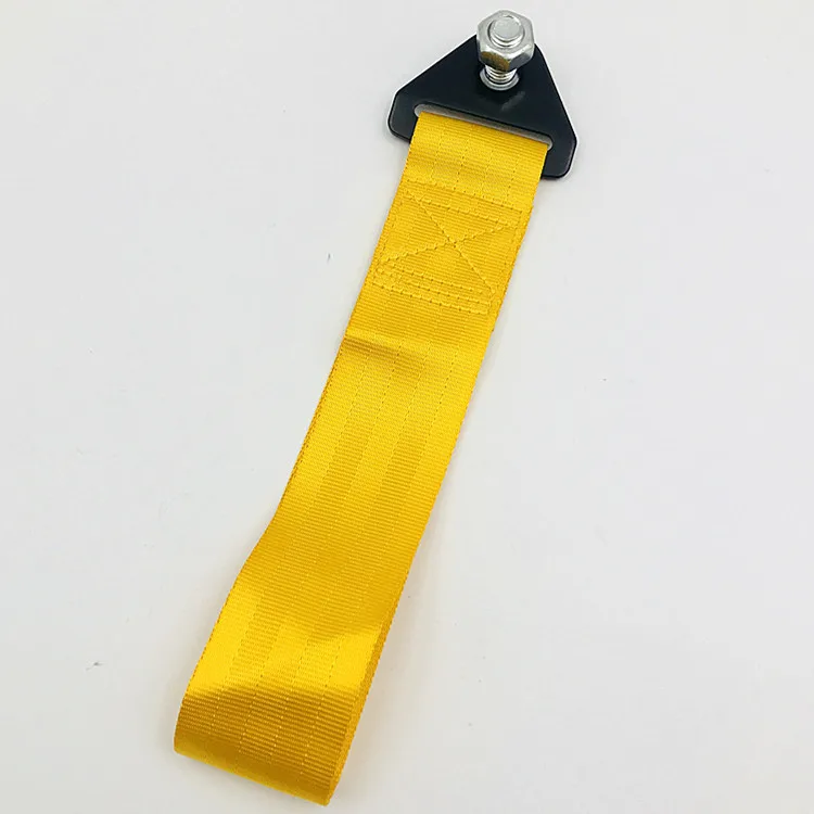 JDM High Strength  Black Tow Strap Front or Rear Bumper Towing Hook