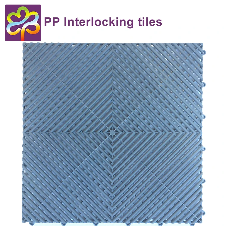 
Anti-slip and fluid drainage PP interlocking plastic floor tiles for garage 