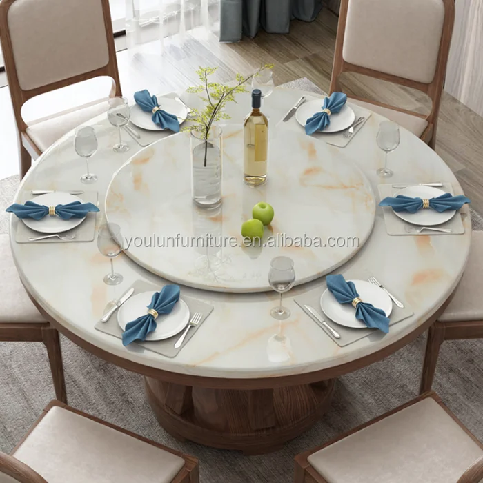 Wooden Marble Dining Table Wooden Legs Marble Top, Marble Top Wood Dining table