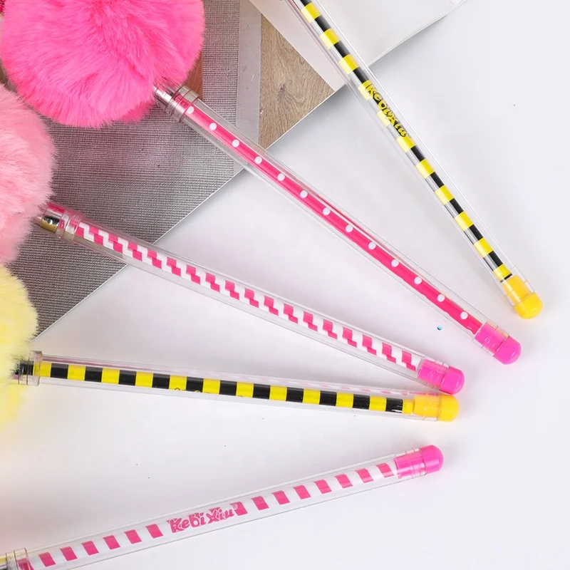 
Customer Gift Creative Decoration Students stationery Plush Top Ballpoint Pen 