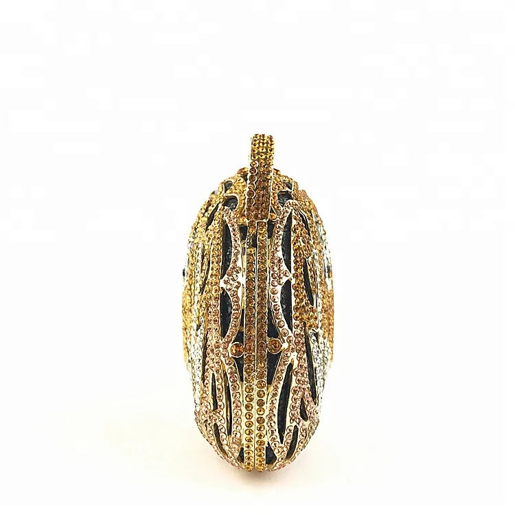 
China online shopping tiger Shape crystal clutch evening bags OC3715 