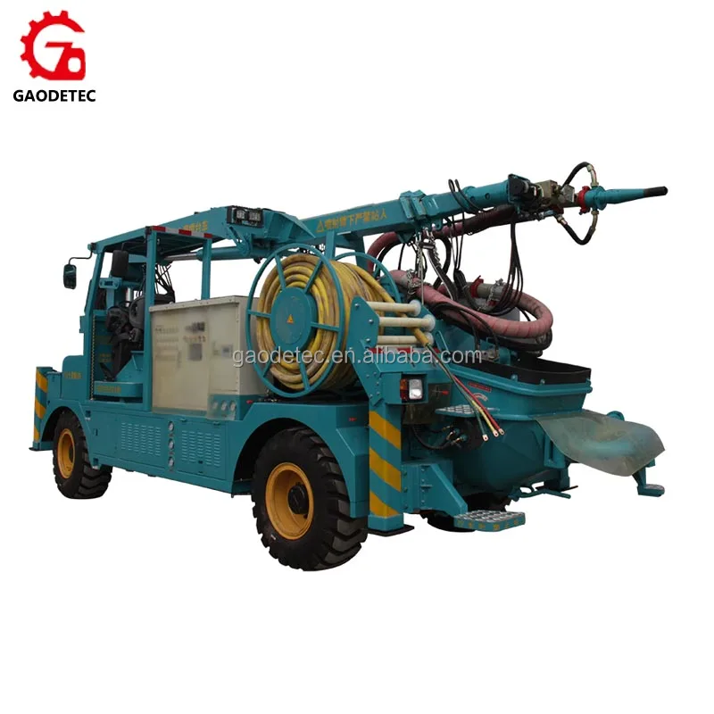 HSC-2515 tunnel construction used robotic telescopic concrete spray system with shotcrete arm