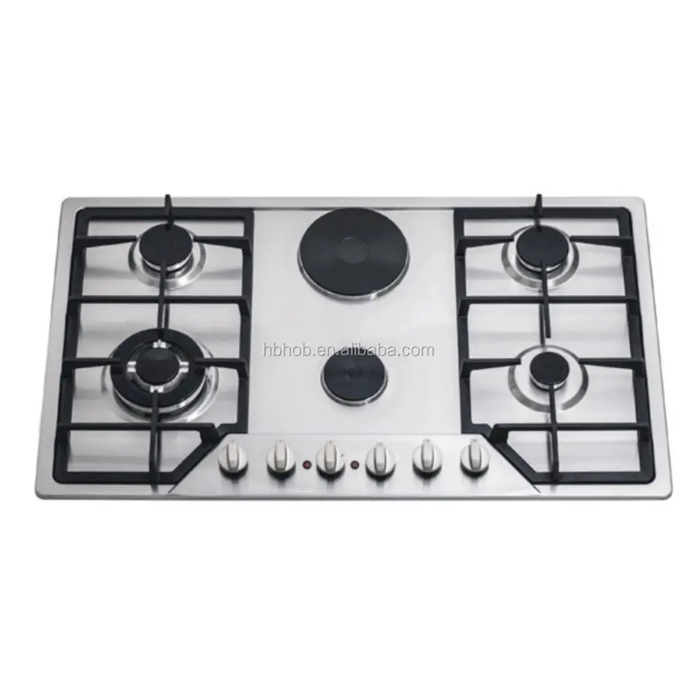 Zhongshan Hanbang Home Appliance Stainless Steel 6 Burners 90cm Gas Hob/Gas Cooktop/Gas Stove
