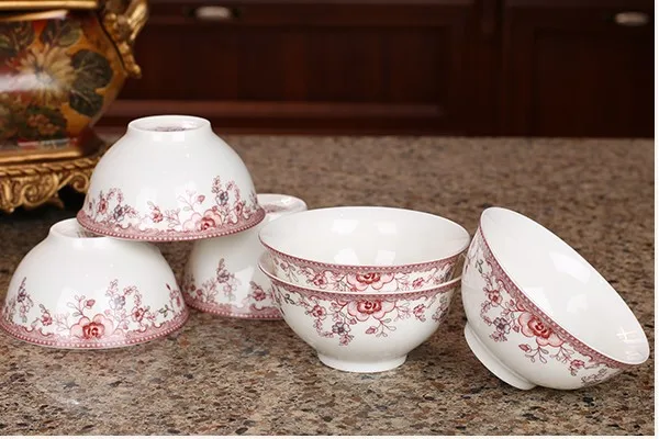 Haonai manufactured Chinese style porcelain bowl white deep round bowl soup bowl