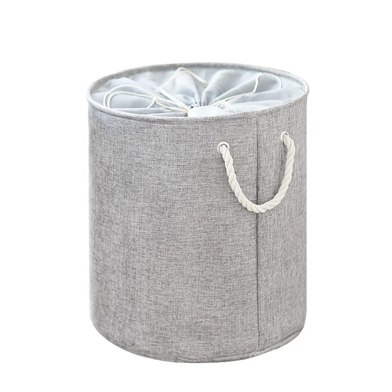 Custom Cotton&Linen Beam Port Storage Bag Large Capacity Dirty Clothes Storage Basket Laundry Baskets Washing Hamper