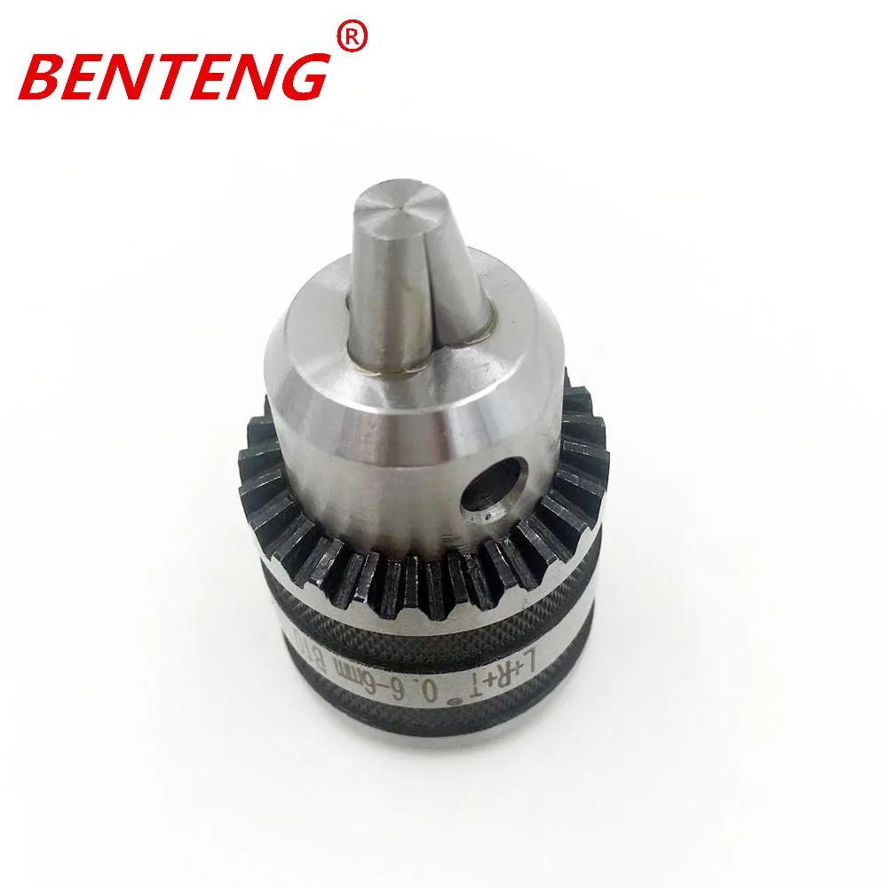 BENTENG Brand 0.6-6mm 3 Jaw Carbon Steel Drill Chuck with Key