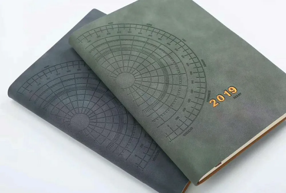 Factory price a5  suede journal notebook with debossed logo