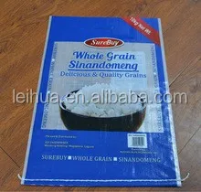 China cheap price pp woven rice bag 25kg 50kg sacks