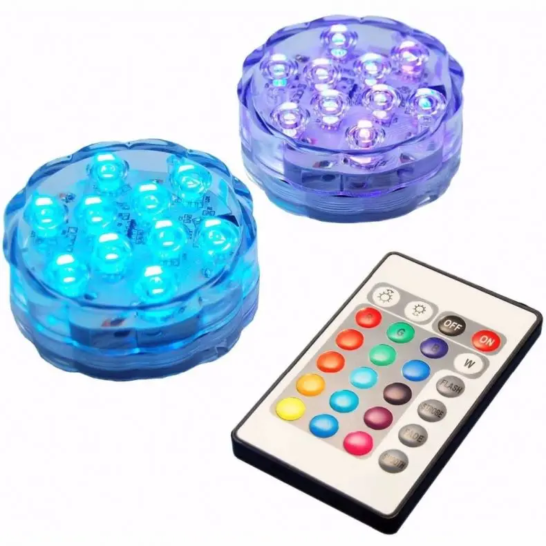 Decorative LED Liquid Sensor Ice Cubes Shape Lights Submersible Glow Light up for bar Club Wedding