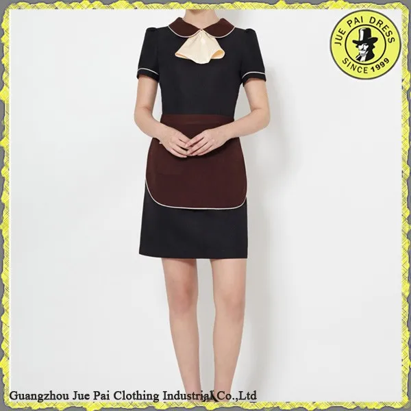 Tailored Western Hotel Uniform Dress with Apron