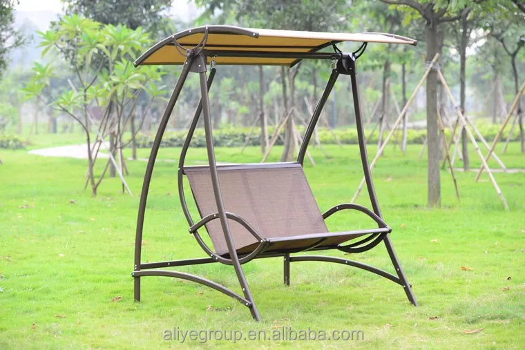 Luxury Three Seat Outdoor Swing Chair Bed with mosquito net- DH-396