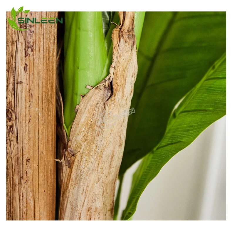 Indoor Decoration Plant Wooden Office Decorative Artificial Banana Tree