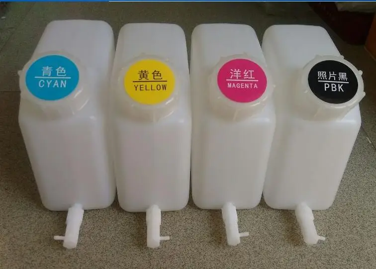 Continuous ink supply system for large format printer refillable CISS ink cartridge