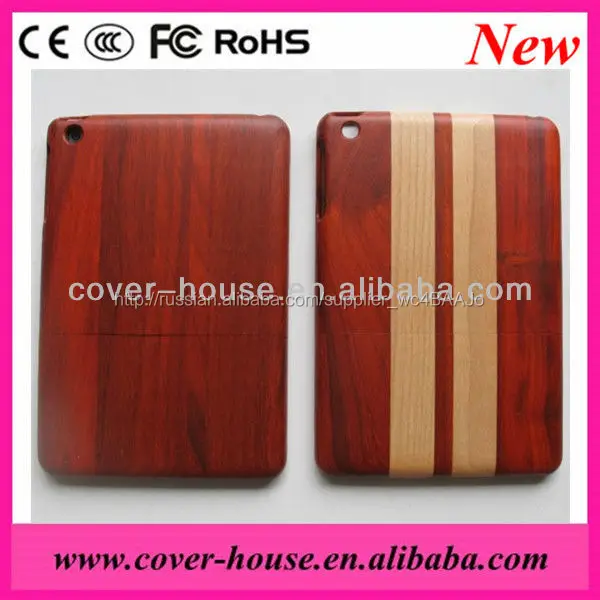 Хиты 2013 продажа древесины чехол для ipad, Натурального дерева чехол для Ipad Mini