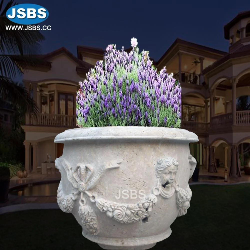 Antique Chinese Decorative Garden Large Old Stone Pot