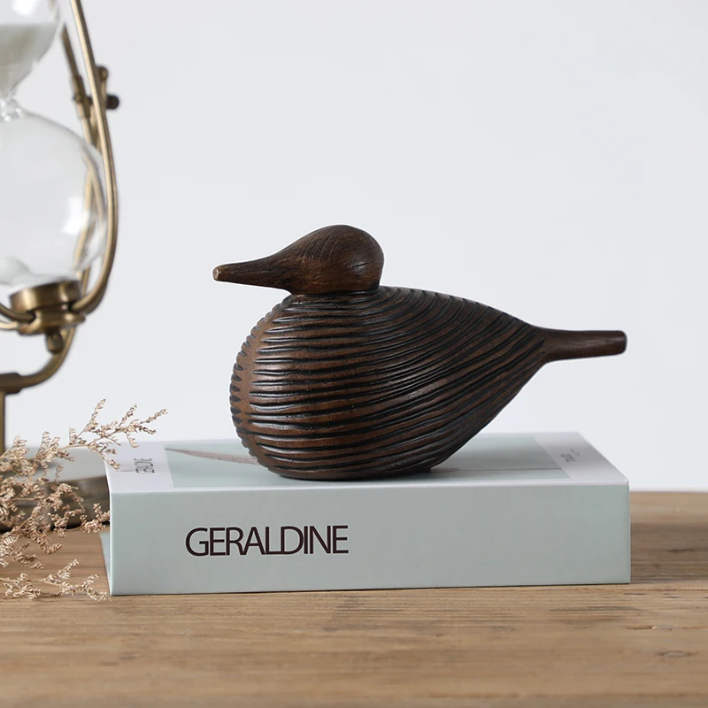 Desktop Ornament  Abstract Woodpecker Shape Small Resin Bird Figurine Home Decoration