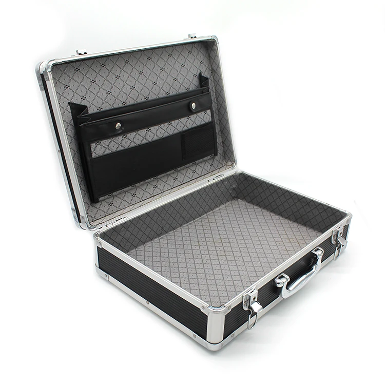Portable Aluminum Executive Suitcase Briefcase with Secret Compartment