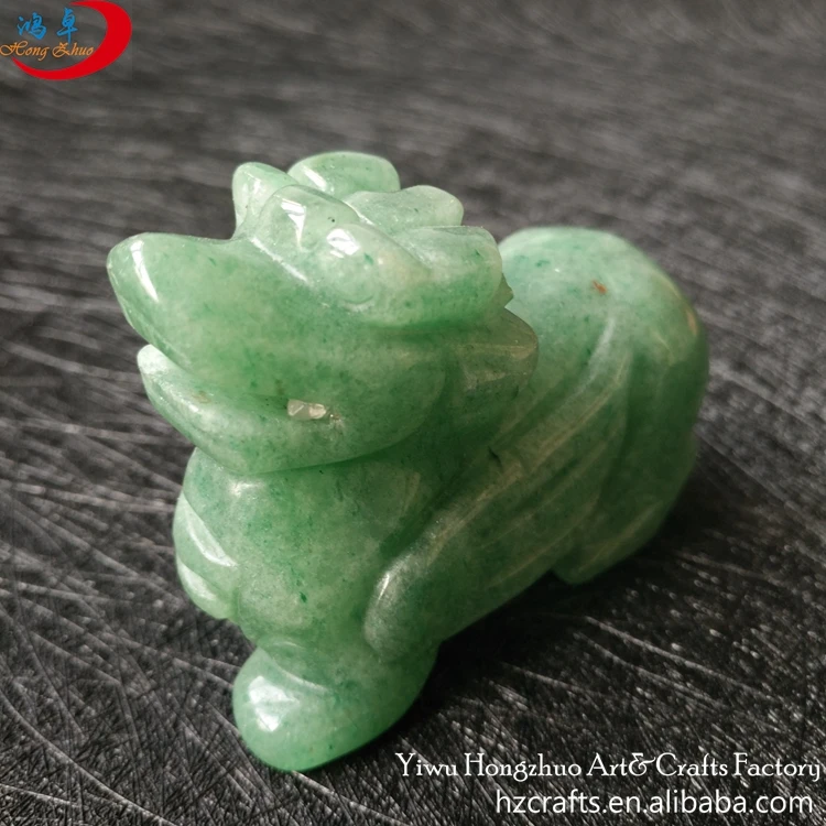 Зеленый нефрит Дракон Статуя оптом rocks украшения ручной работы драконы