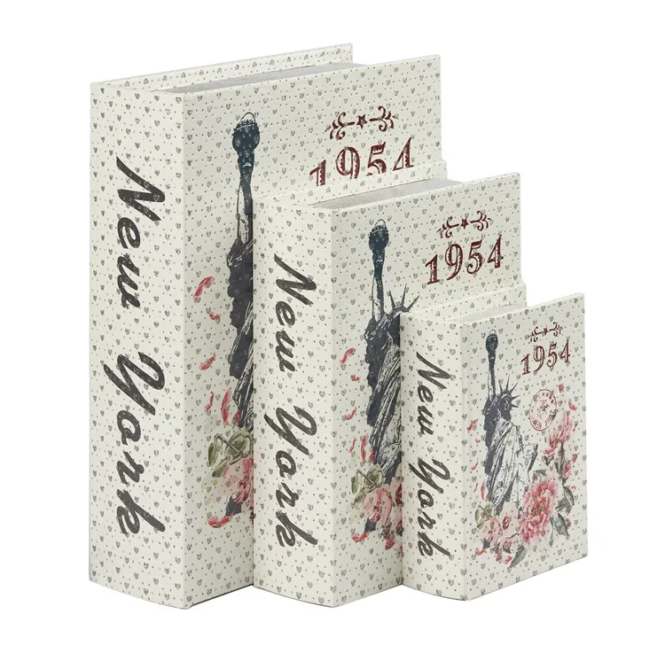 
Floral Set of 3 Book Shaped Boxes Factory Price Wholesale 