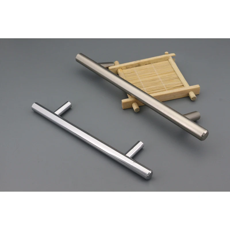 cheaper stainless steel 304 or 201 hollow solid Diameter 10mm/12mm customized size length furniture kitchen cabinet T bar handle