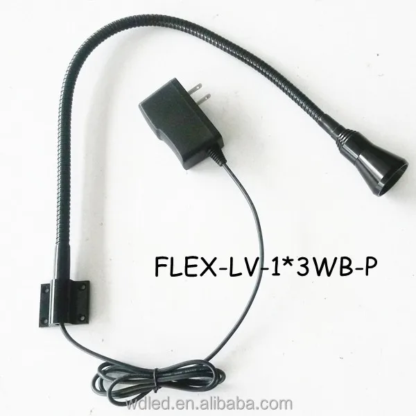 3W LED wall mount reading lamp LED Light with Aluminum flexible gooseneck bedside 110V 220V