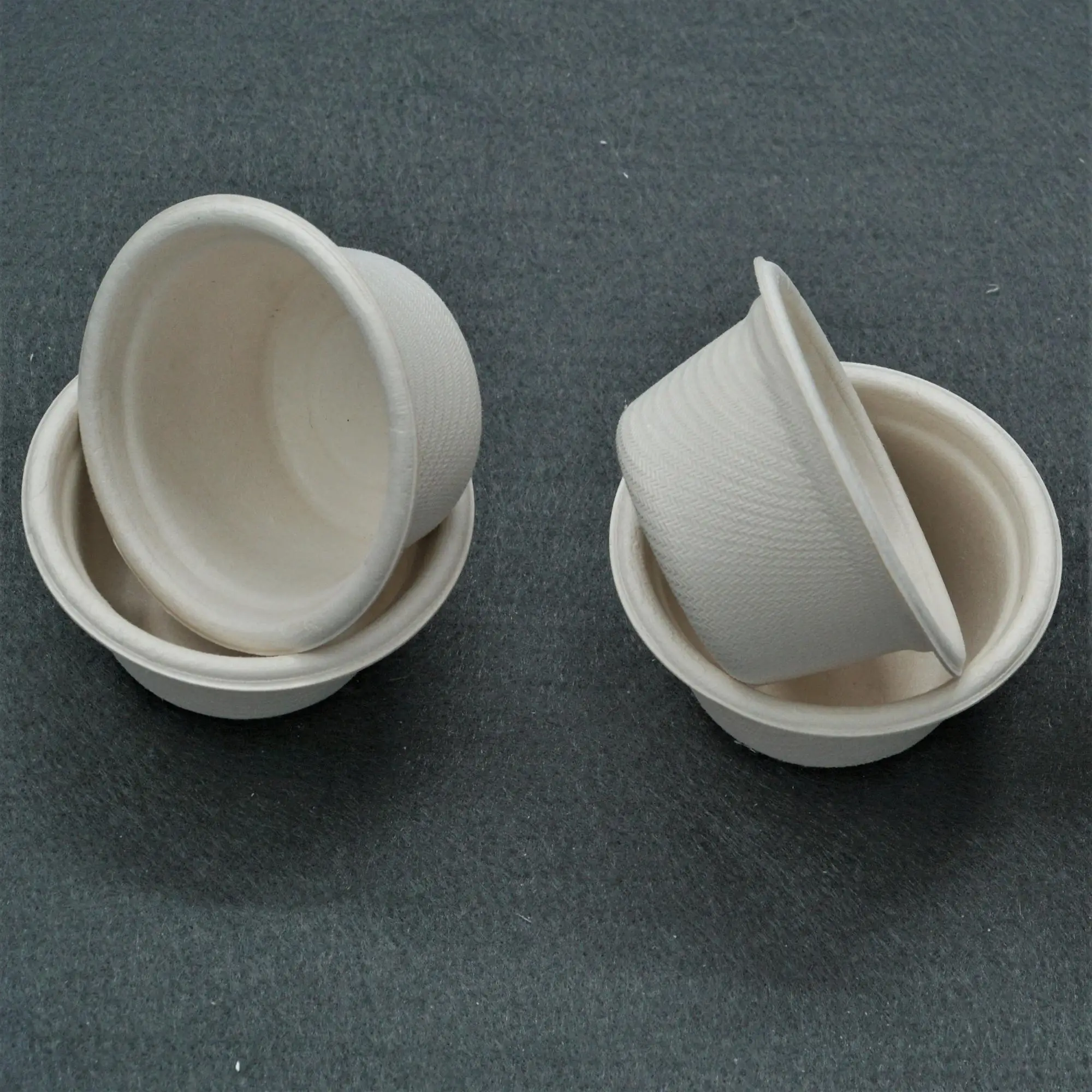 Biodegradable 55ml 2oz Biodegradable Paper Pulp  Bagasse Small Tea Cups
