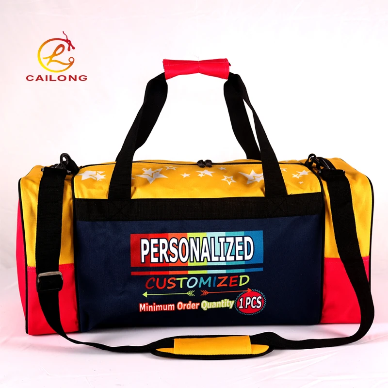 Custom Hot Fashion Professional Top Quality Large Gym Sublimation Cheerleader Duffle Bags