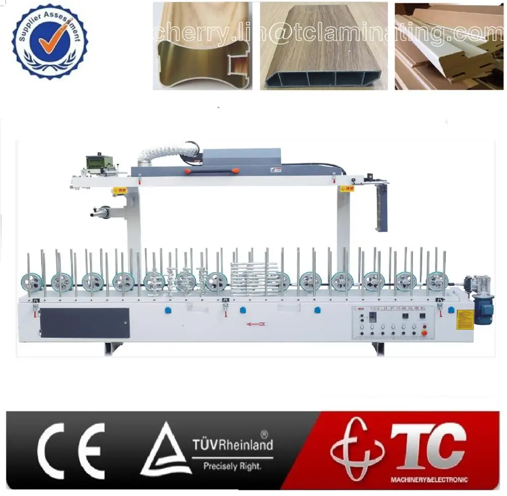 Cold Glue Wood Profile Wrapping Machine Foshan Manufacturer Engineers Available to Service Machinery Overseas Competitive Price