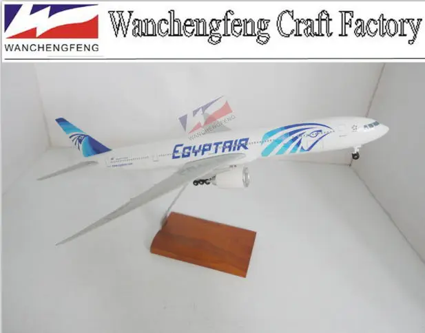High Quality ABS Resin Plane Model B777-300 Air Egypt Airplane Model Scale Model Aircraft