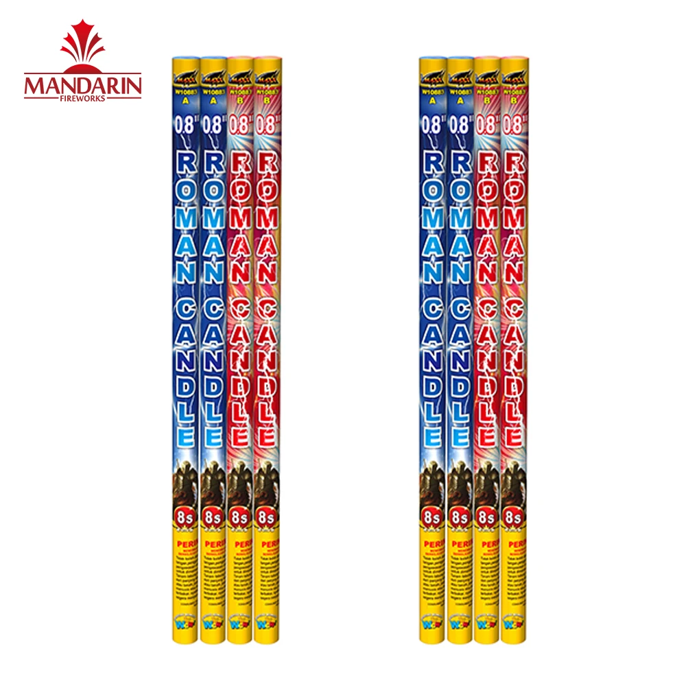 Праздничные фейерверки с волшебными шариками 0,8 дюйма 8s, многоразмерная ручная римская свеча, экологически чистый фейерверк