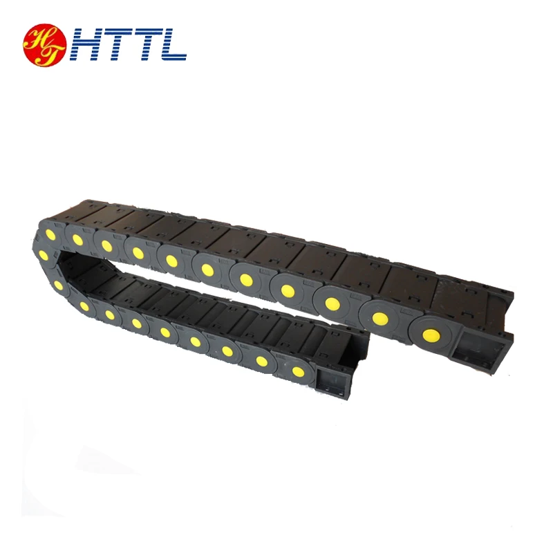 Nylon reinforced tank chain engineering plastic towing chain machine tool cable towing chain
