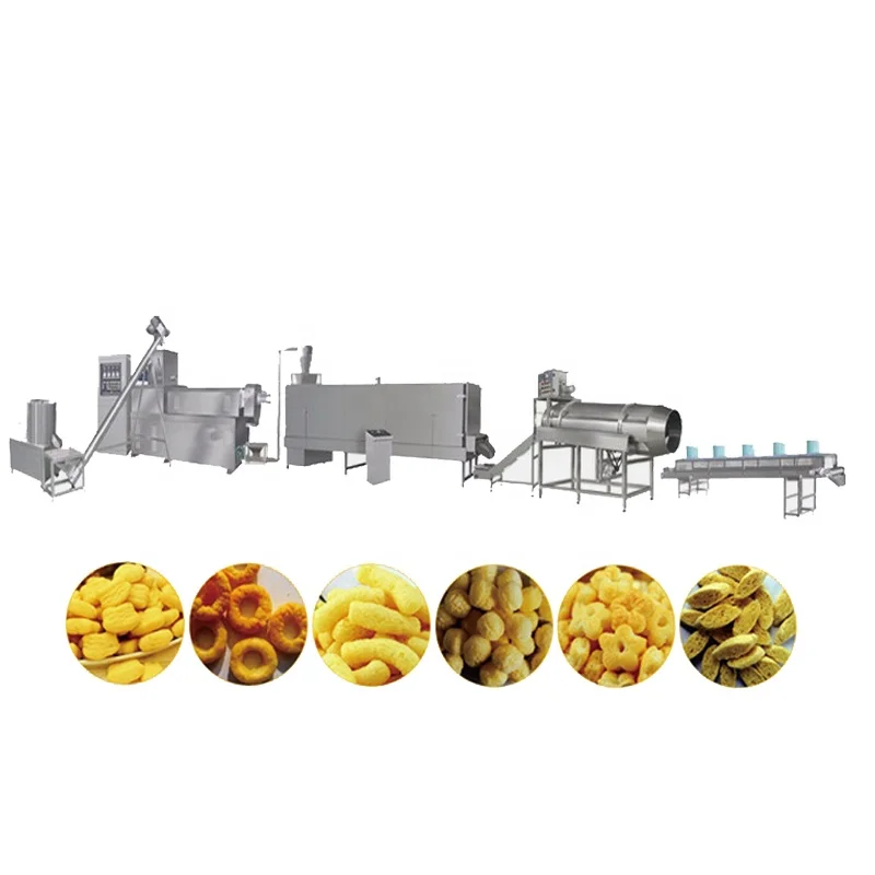 Maize Puff Snacks Machine / Puffed Snacks Food Machine Extruder For Sale