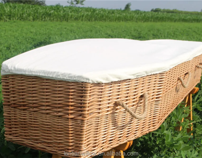 Natural hand-made wicker coffin WC1704T