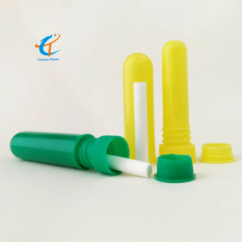 OEM blank aroma nasal inhaler bottle with high quality cotton wick