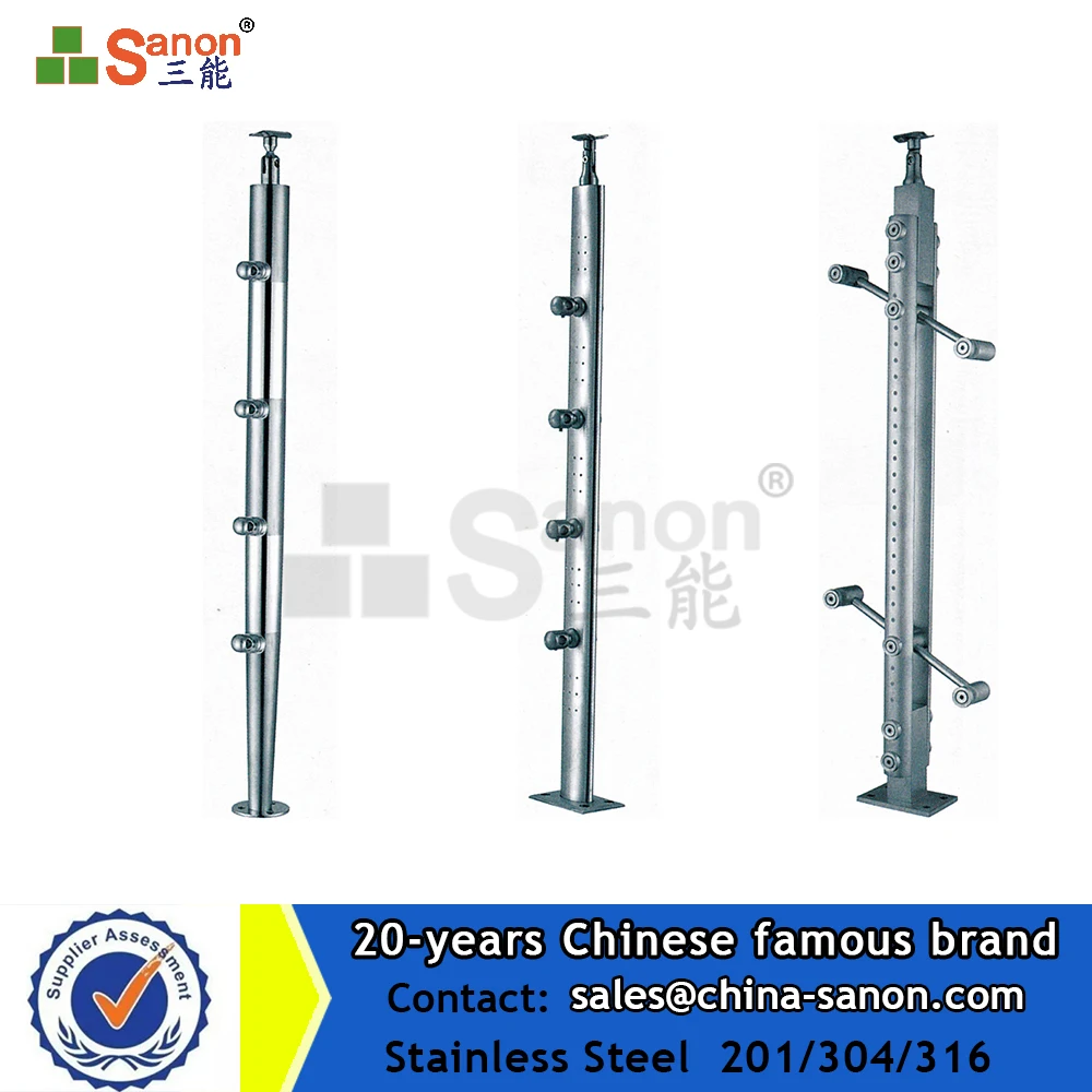 Handrail bracket for tube railing bracket baluster design for glass balcony
