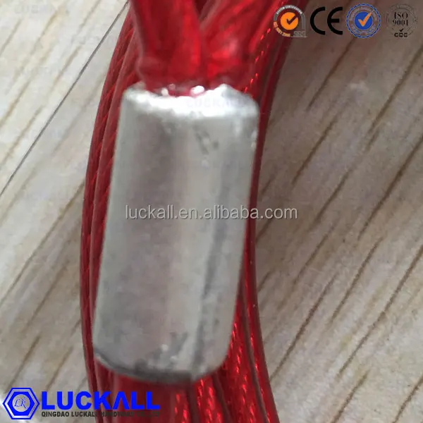 Dog Steel Wire Rope Chain Leash Plastic coated galvanized steel aircraft cable Iron snap on both dog chain