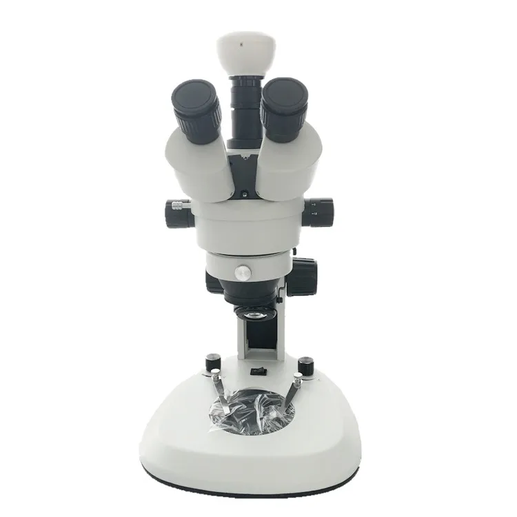 E0745-CLTS LED Digital Stereo 7X-90X Magnification Trinocular Microscope with Camera interface
