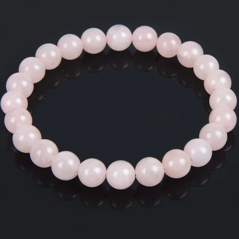 Classic 19cm Stretch Natural Stone Bracelet for Women Men