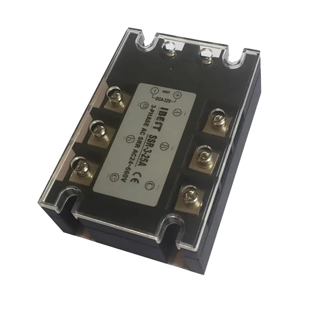 50A Single Phase AC DC Solid State Relay SSR-50A DC5V/3-32V Control AC220V/380V/480V/660V Manufacturer CE Approved (IBEST)