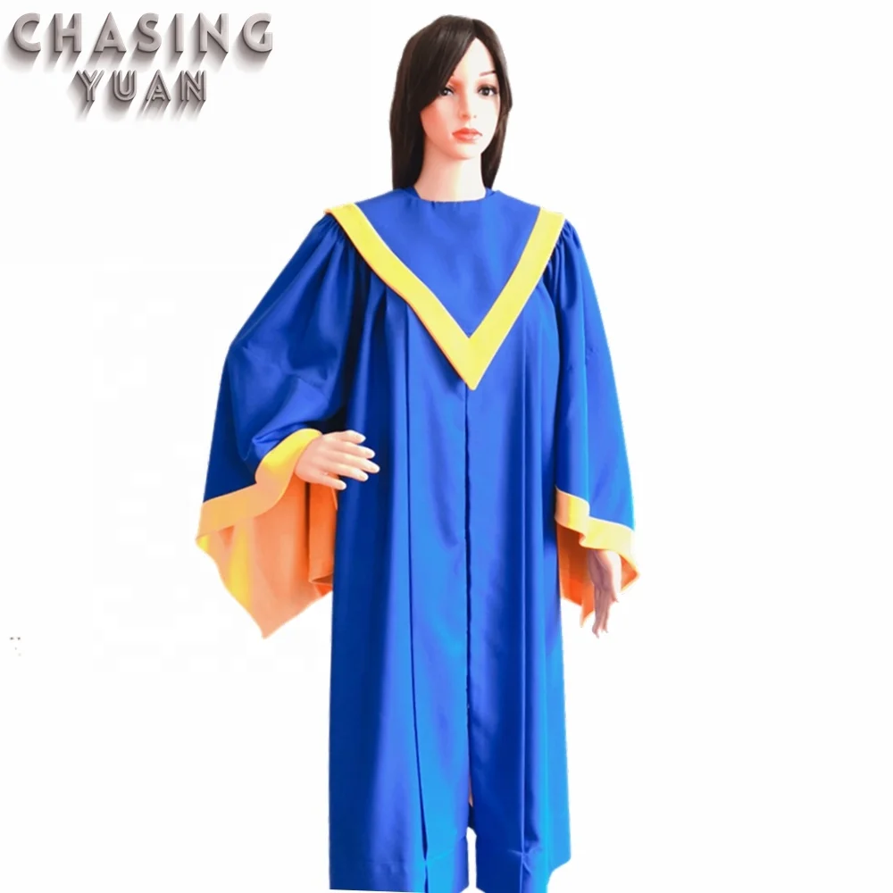 Unisex Modern Church Choir Robes Designs with a Reversible Stole