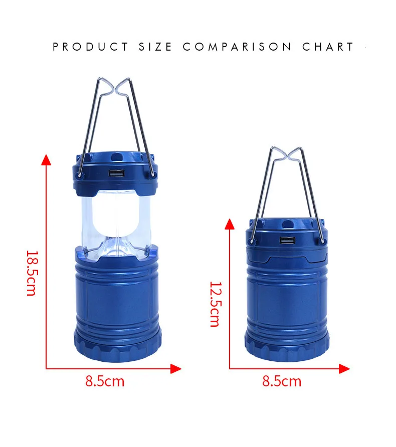 Li Battery 6 LED Solar Lantern Mobil Phone Charger Solar Camping Light Rechargeable Led Camping Light