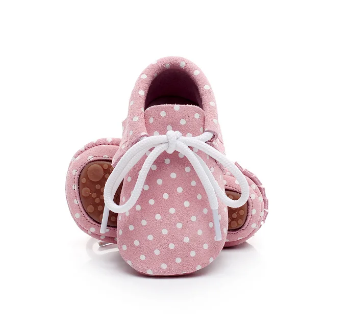 Pattern printed genuine leather half hard sole baby moccasins shoes